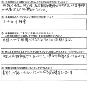 【相続登記】浦安市　T.T様